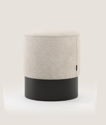 Puff design, poggiapiedi elegante, pouf in stoffa, seduta, mobili da camera da letto.