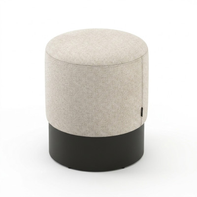 Puff design, poggiapiedi elegante, pouf in stoffa, seduta, mobili da camera da letto.