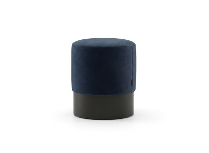 Sgabello rotondo blu di lusso per camera da letto moderna con sgabello da tavolino.