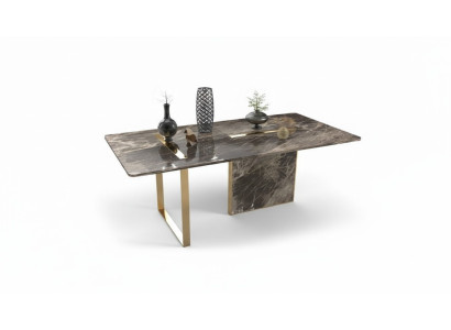 Tavolo da pranzo di lusso in acciaio inossidabile da designer Mobili in legno per sala da pranzo Tavoli Nuovi