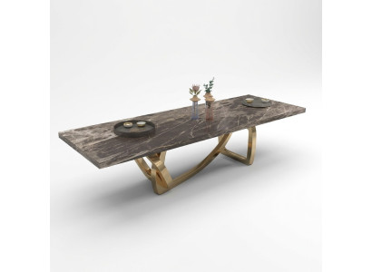 Grande elegante tavolo da pranzo, arredamento moderno per la sala da pranzo, design elegante e moderno, nuovo.