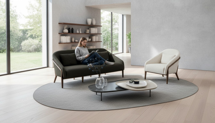 Set da soggiorno di lusso Divano Poltrona Design moderno 3+1 posti Mobili Nuovi