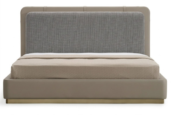 Camera da letto Beige Letto in legno Design moderno 180x200 Letti di design Mobili