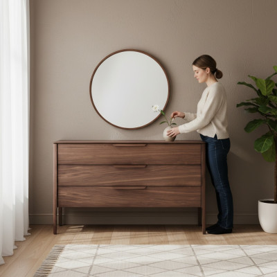Comò con specchio Moderno Comò con specchio di lusso Design moderno Comò
