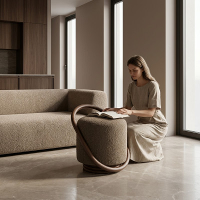 Sgabello di lusso per la camera da letto Comfort Design mobili moderni Pouf mobili