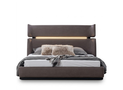 Camera da letto Letto di lusso Stile moderno Letto moderno elegante Grigio 180x200