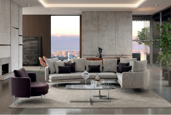 Set soggiorno 4+3+1 posti moderno salotto 3 pezzi cuscino sedile mobili