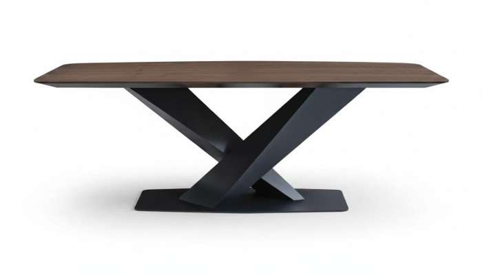 Tavolo da pranzo marrone, tavoli da pranzo moderni di lusso, tavolo elegante di design.