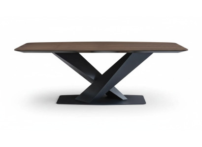 Tavolo da pranzo marrone, tavoli da pranzo moderni di lusso, tavolo elegante di design.