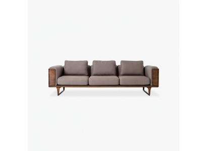 Sofà da soggiorno di lusso design moderno in legno con tessuto 270cm Grandi divani