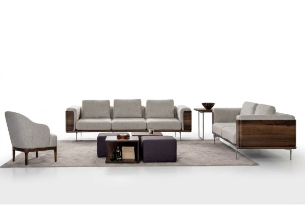 Set da soggiorno di lusso con design moderno 2x divani con poltrona set di divani