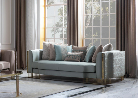 Elegante set di divani 2 divani Mobili di design classico con braccioli 4+3