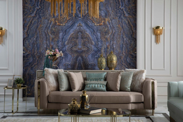 Elegante set di divani 2 divani Mobili di design classico con braccioli 4+3