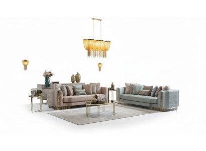 Elegante set di divani 2 divani Mobili di design classico con braccioli 4+3