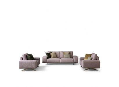 Divano elegante a 3 posti rosa design moderno per soggiorno, divani.