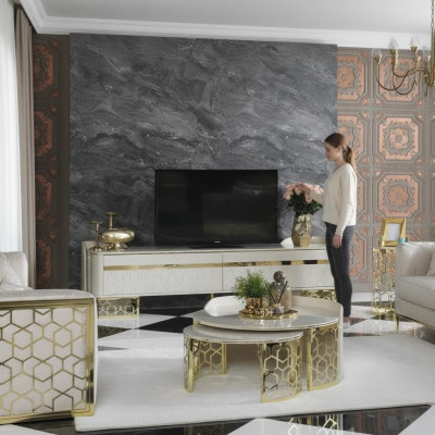 Armadio del soggiorno Highboard Credenza Comò Console per armadi Supporto per televisore