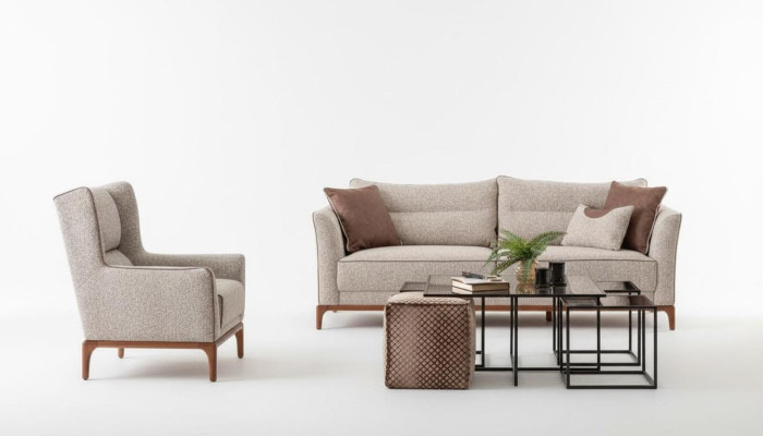 Divano design moderno 3 + 1 poltrona set di divani arredamento per il soggiorno.