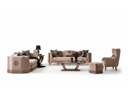 Set di divani di lusso 4+3+1, poltrona design moderno, mobili Chesterfield