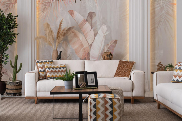 Elegante set di divani 3+2+1 poltrona di alta qualità Arredamento di lusso Design