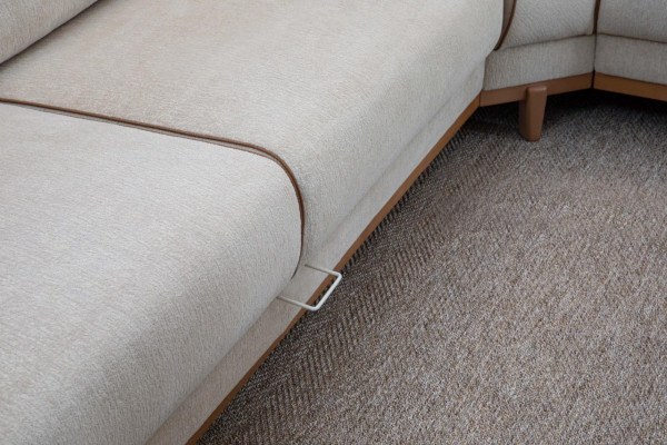 Divano ad angolo in L forma Soggiorno Mobili di lusso moderni Divano Angolare Beige