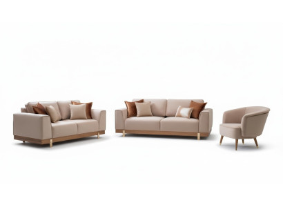 Set di divani di lusso 3+2+1 poltrona poltrona divano imbottito mobili design 3 pezzi.