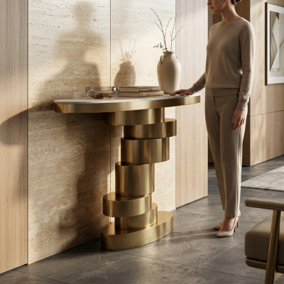 Tavolo console in legno progettato, tavolo console console mobili.