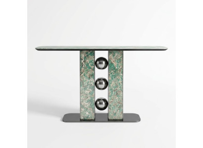 Moderno tavolo consolle di lusso in legno grigio da designer per il salotto, mobili nuovi.