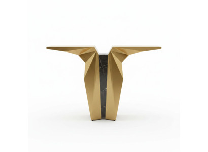 Legno Moderno Mobile Consolle in Oro Tavolo Stile Design Console Nuovo