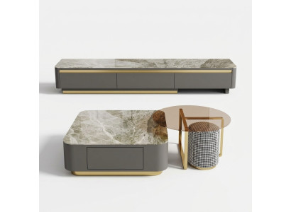 Soggiorno Mobili di lusso Grigio Tavolino Design Tavolo Tavolini da caffè Nuovo