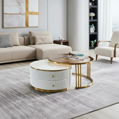 Tavolino da salotto mobili da soggiorno di lusso in legno Tavoli Tavolini 80x40,5 Tavolo