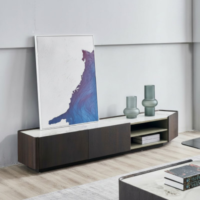 Mobile porta TV di lusso Sideboard, in legno per il soggiorno. Design moderno.