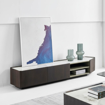 Mobile porta TV di lusso Sideboard, in legno per il soggiorno. Design moderno.