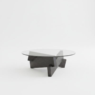 Tavolino Design Mobili di lusso Nuovo nero Moderno Soggiorno Legno Vetro
