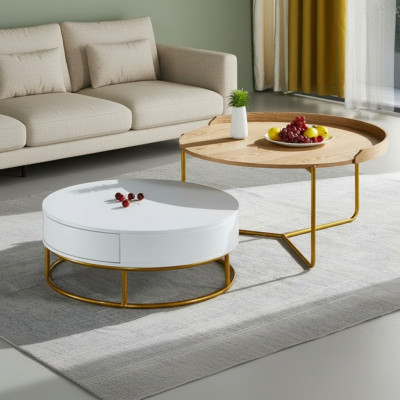 Tavoli Set Tavolini Tavolino da caffè Tavolino d'appoggio Design Soggiorno 2 pezzi