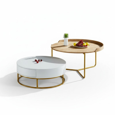 Tavoli Set Tavolini Tavolino da caffè Tavolino d'appoggio Design Soggiorno 2 pezzi
