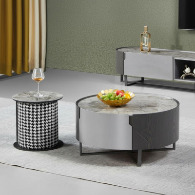 Tavolino da salotto set rotondo 2 pezzi. Tavolini da salotto Design Nuovo
