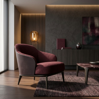 Poltrona da designer, poltrona da conferenza, sedia da sala da pranzo, sedia da ufficio in rosso nuovo