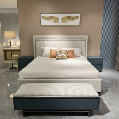 Set da camera da letto Mobili da lusso Letto Comodini Letti matrimoniali Struttura del letto
