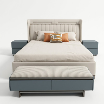 Set da camera da letto Mobili da lusso Letto Comodini Letti matrimoniali Struttura del letto