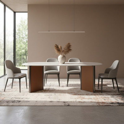 Lusso Moderno Tavolo da Pranzo Sala da Pranzo Stile Mobili Moderni Tavoli Ovali in Legno