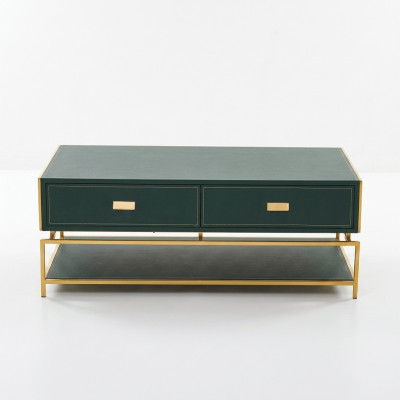 Soggiorno Tavolino da salotto Design di lusso Stile Moderno Tavolini da salotto in legno Verde