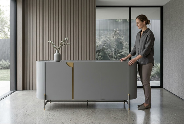 Mobile buffet grigio in stile di lusso Modern design Soggiorno in legno Console