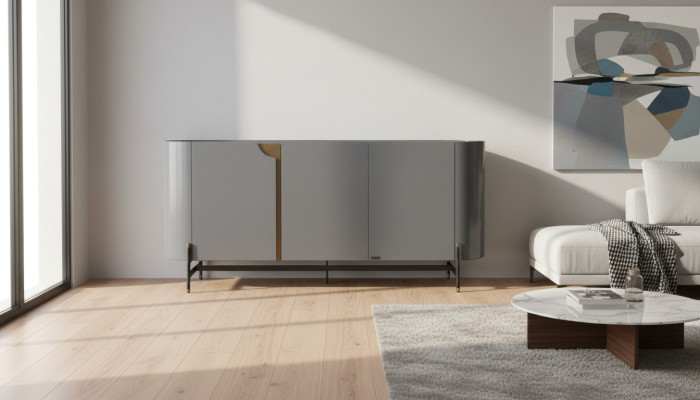 Mobile buffet grigio in stile di lusso Modern design Soggiorno in legno Console