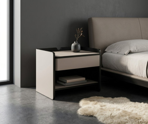 Camera da letto comodino Moderno Legno beige Tavolini da lusso Mobili