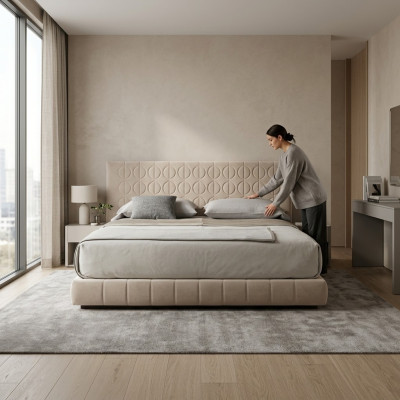 Letto imbottito design di lusso letto matrimoniale camera da letto di lusso 180x200