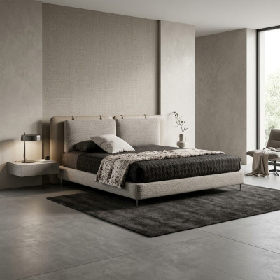 Camera da letto Grande letto matrimoniale elegante Letto in legno nuovo Lusso Moderno