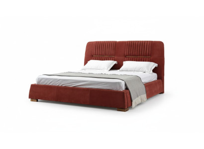 Design Letto matrimoniale rosso Strutture del letto Letti Letti in legno Tessuto Camera da letto Letto