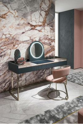 Camera da letto Mobili Tavolino da toeletta Designer Sedia per truccarsi Mobili di lusso in legno