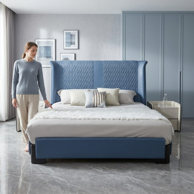 Set camera da letto Letto 2 comodini 3 pezzi Design Moderno Gruppo Letti di lusso Nuovo