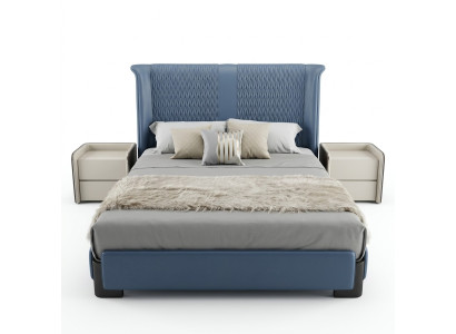 Set camera da letto Letto 2 comodini 3 pezzi Design Moderno Gruppo Letti di lusso Nuovo